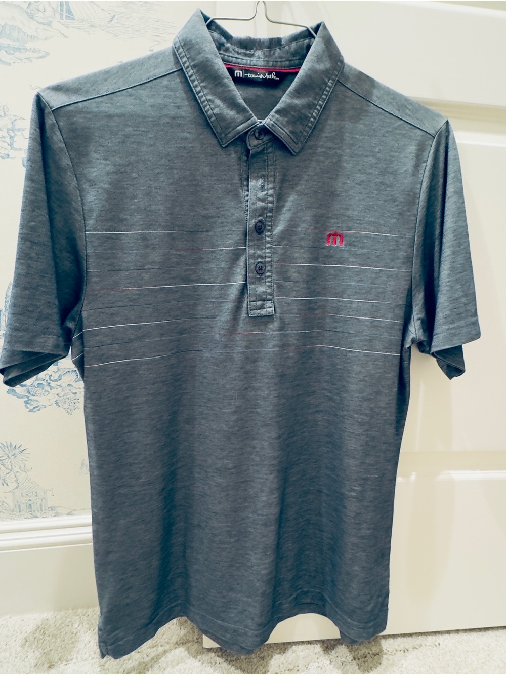 Golf Shirt with Subtle Stripe